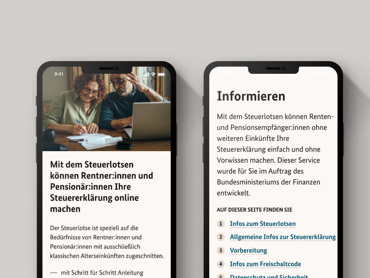 Mockup von Steuerlotse Online auf dem Handy