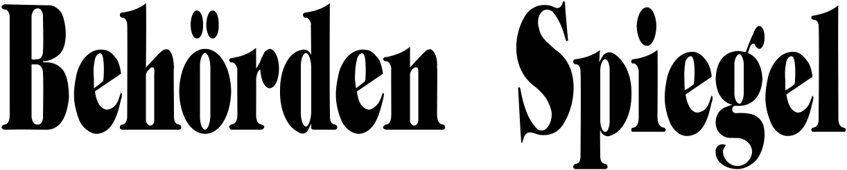 Logo des deutschen Mediums „Behörden Spiegel“ als Schrift